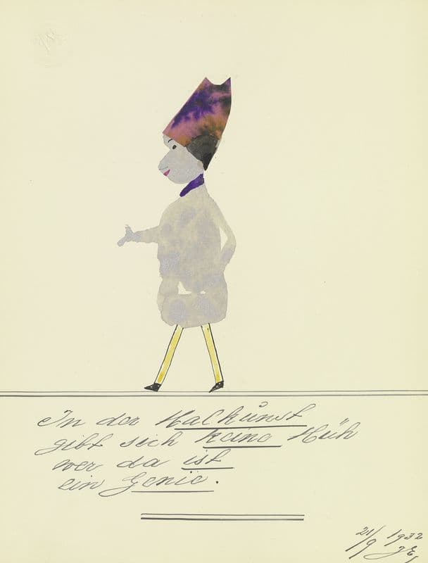 ‘In der Malkunst gibt sich keiner Müh …’ as a canvas print
