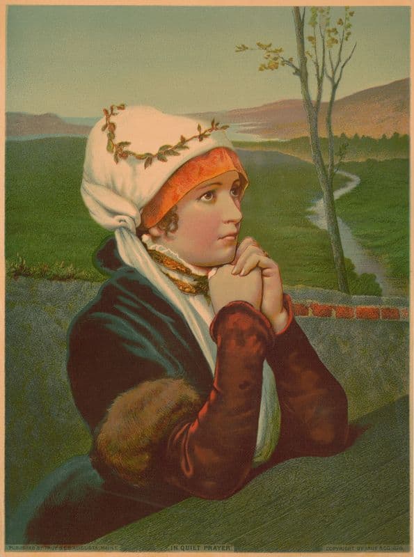 In quiet prayer as a canvas print