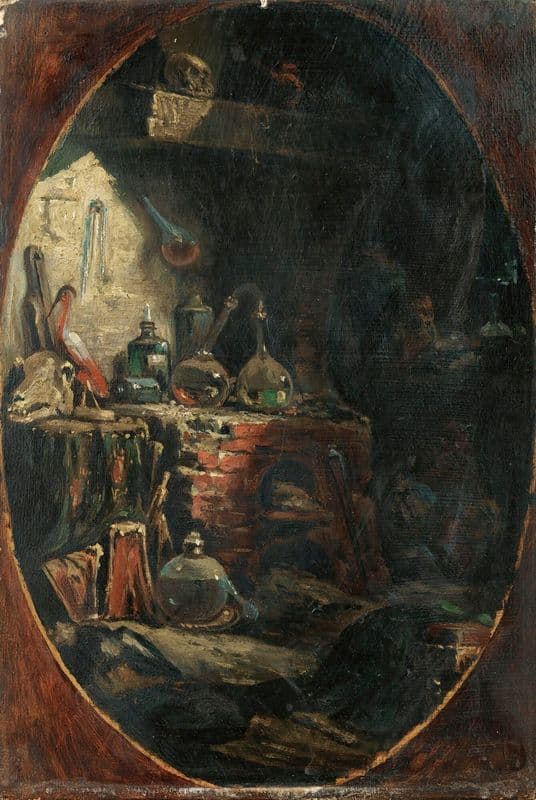 In The Alchemist’ Studio as a canvas print