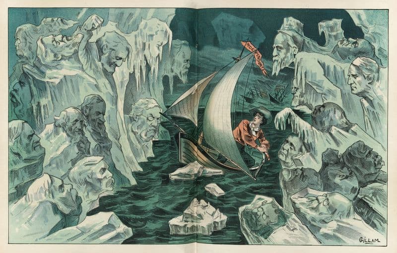 In the jaws of death – a cold day for the Independent Party as a canvas print