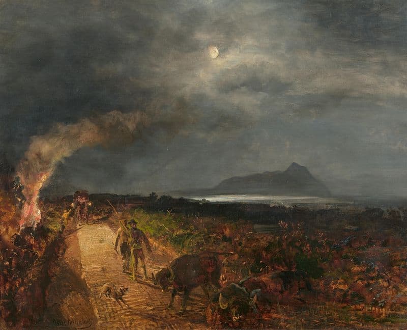 In the Pontine Marshes (19th century) as a canvas print
