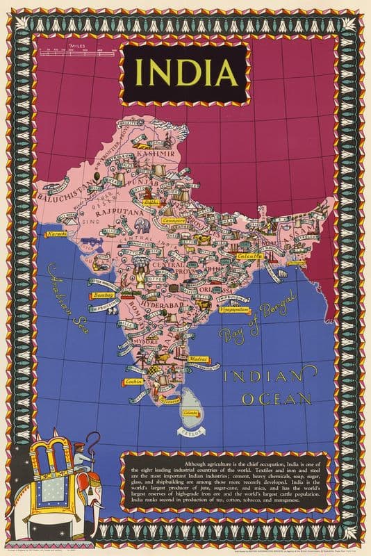 India as a canvas print