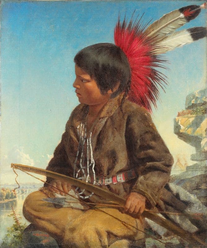 Indian Boy at Fort Snelling as a canvas print