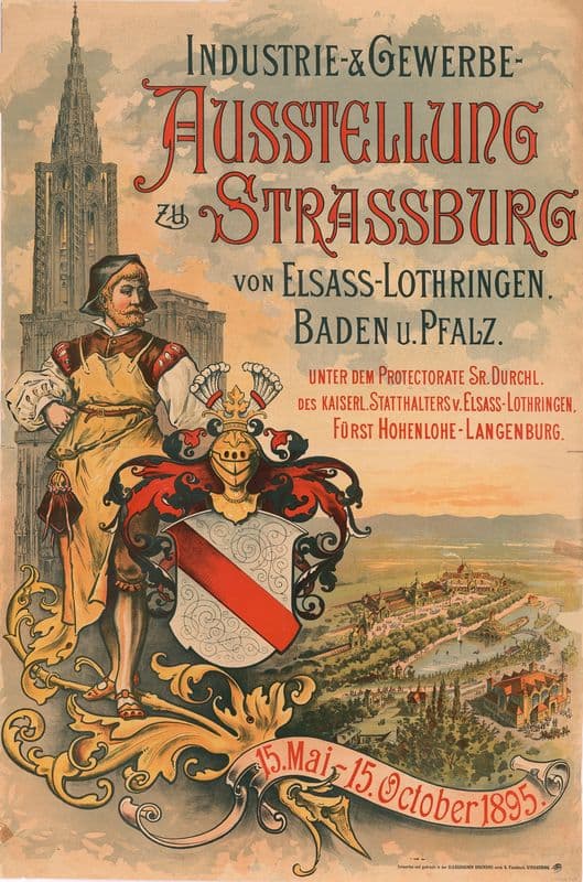 Industrie-& Gewerbe-Ausstellung Strassburg as a canvas print