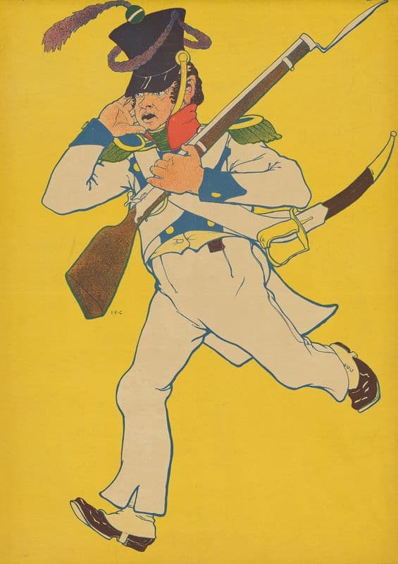 Infanterist in Uniform der Zeit zwischen 1810 und 1830 as a canvas print