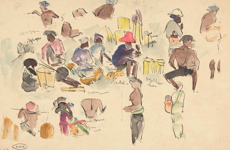 Inlandse figuren (1886 - 1947) as a canvas print