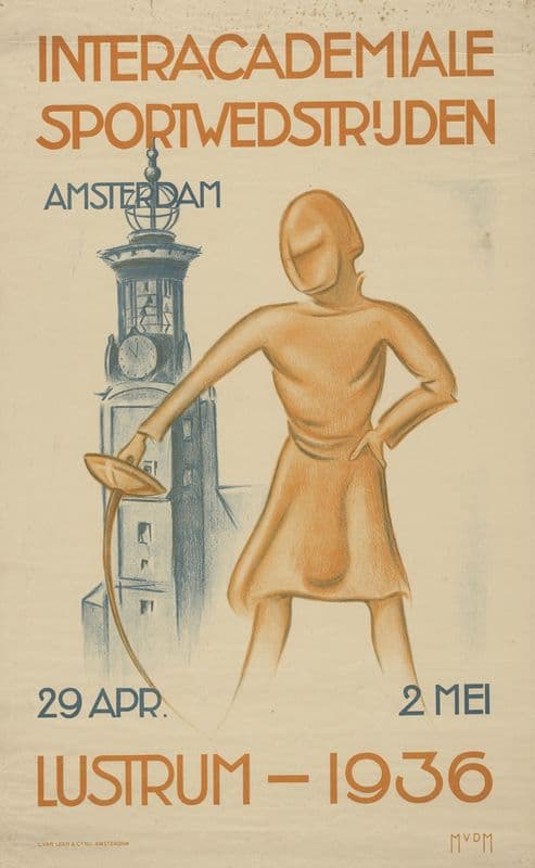 Interacademiale Sportwedstrijden Amsterdam as a canvas print