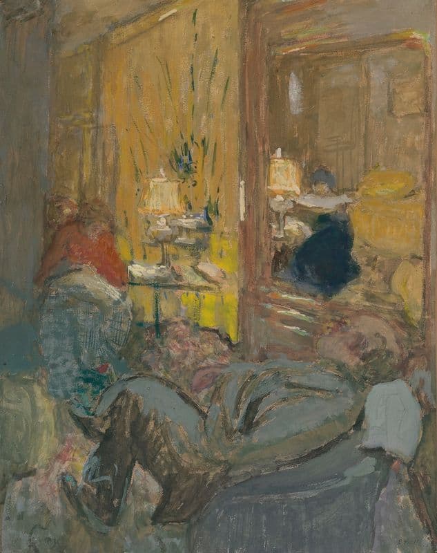 Intérieur aux trois personnages as a canvas print