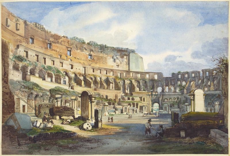 Interior of the Colosseum as a canvas print