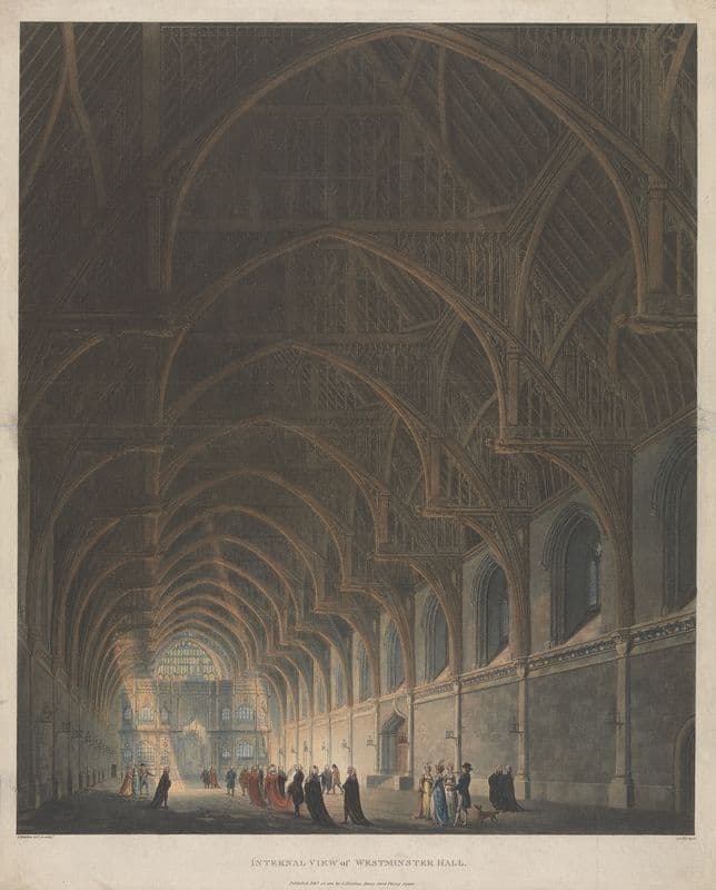 Internal View of Westminster Hall as a canvas print