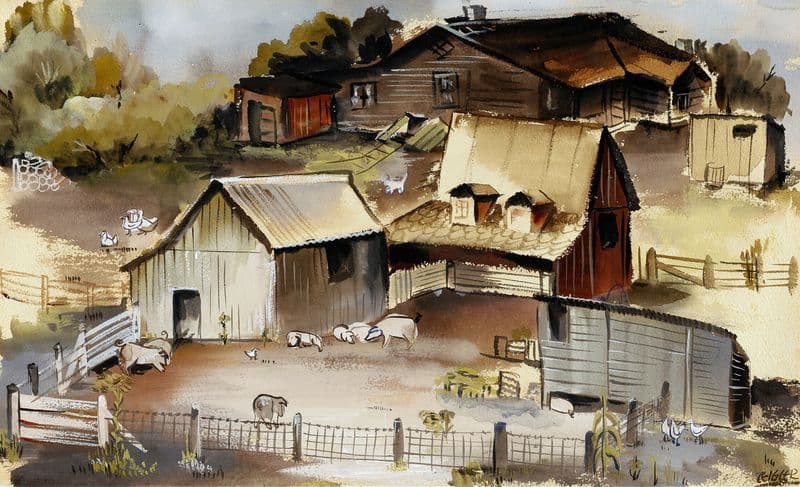 Iowa Farm as a canvas print
