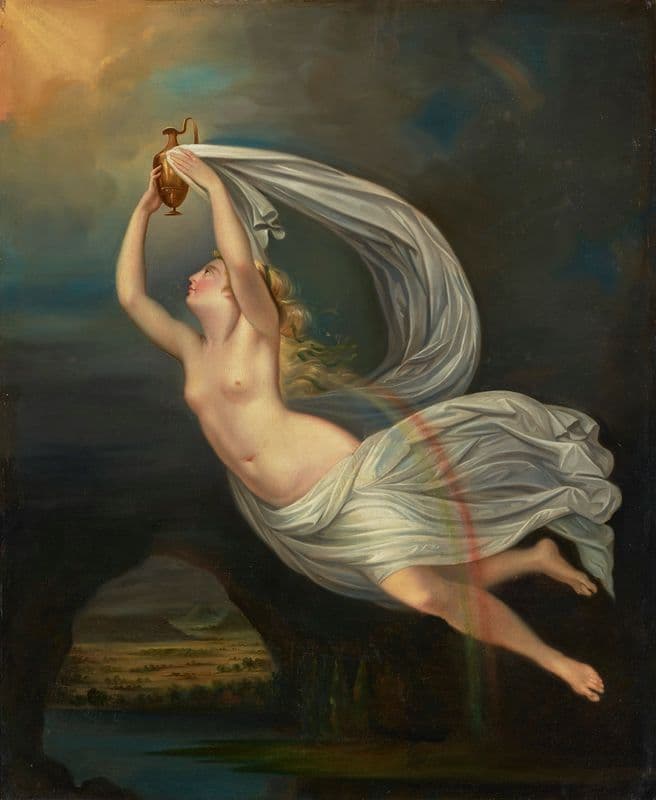 Iris carrying the waters of the River Styx to Olympus as a canvas print