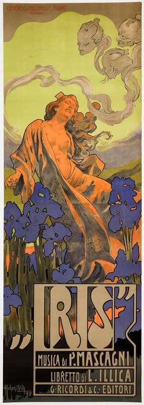 Iris, Musica Di P.Mascagni as a canvas print
