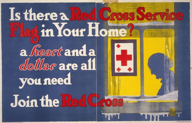 Is there a Red Cross service flag in your home, A heart and a dollar are all you need – Join the Red Cross as a canvas print