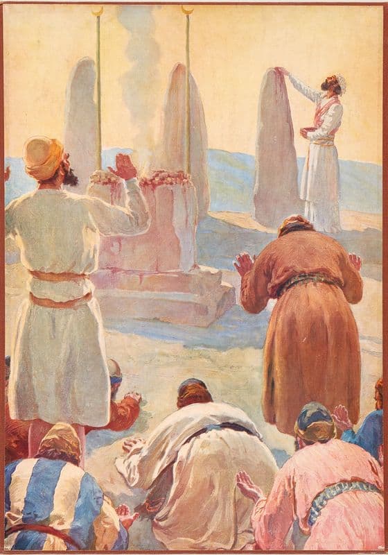Israel serving baal as a canvas print