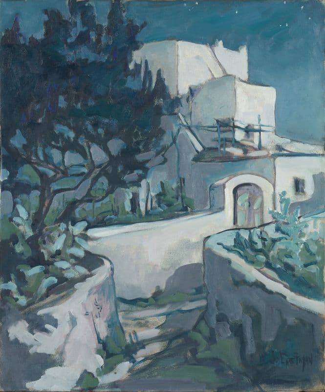 Italian Night, Capri as a canvas print