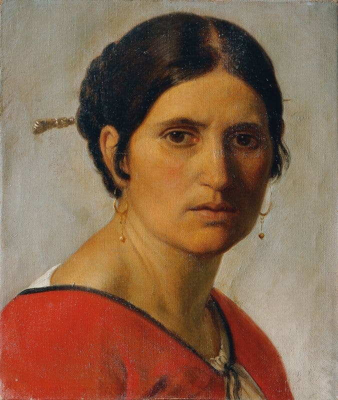 Italian peasant woman as a canvas print