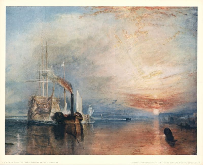 J.M.William Turner, The Fighting, Temeraire as a canvas print