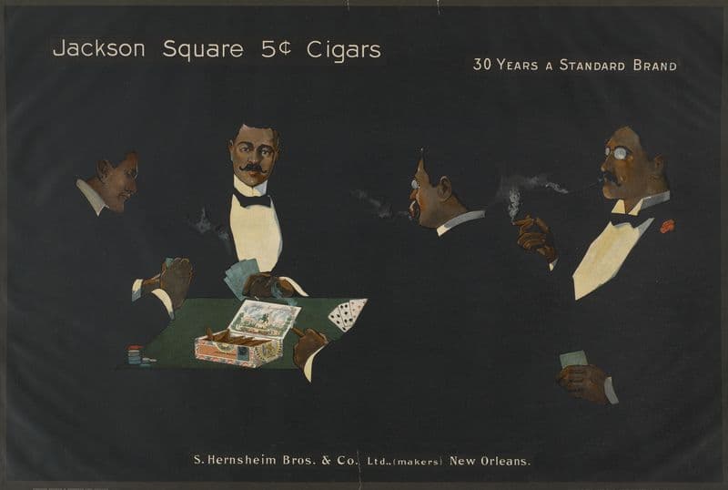 Jackson square 5¢ cigars as a canvas print