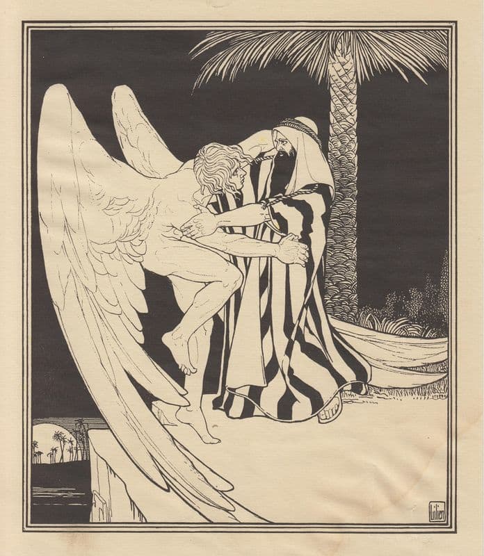 Jacob and the angel as a canvas print