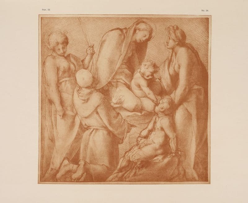Jacopo da Pontormo – Madonna and child with saints as a canvas print