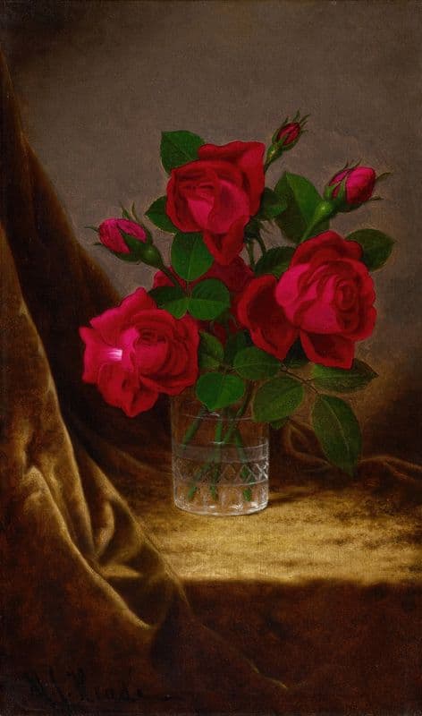 Jacqueminot Roses (circa 1883-1890) as a canvas print