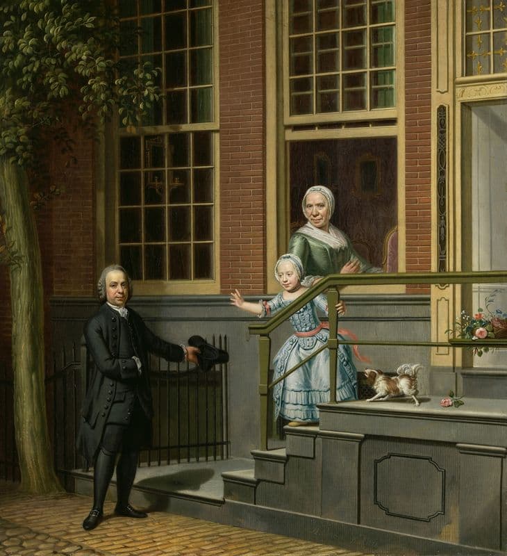 Jan de Groot (1733-1801) and his family as a canvas print