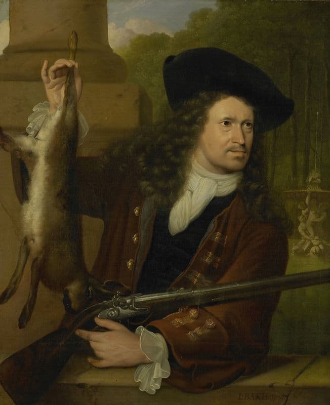 Jan de Hooghe (1650-1731). Anna de Hooghe’s Cousin, Dressed for Shooting as a canvas print