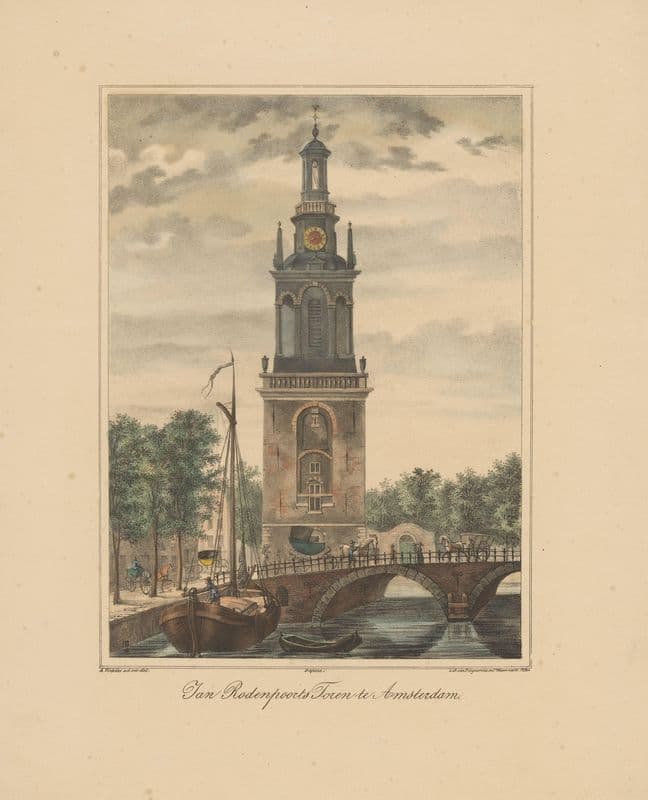 Jan Rodenpoorts Toren te Amsterdam (1827 - 1900) as a canvas print
