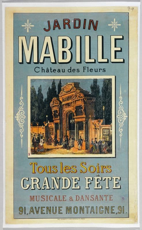 Jardin Mabille Château Des Fleurs (1850-180) as a canvas print