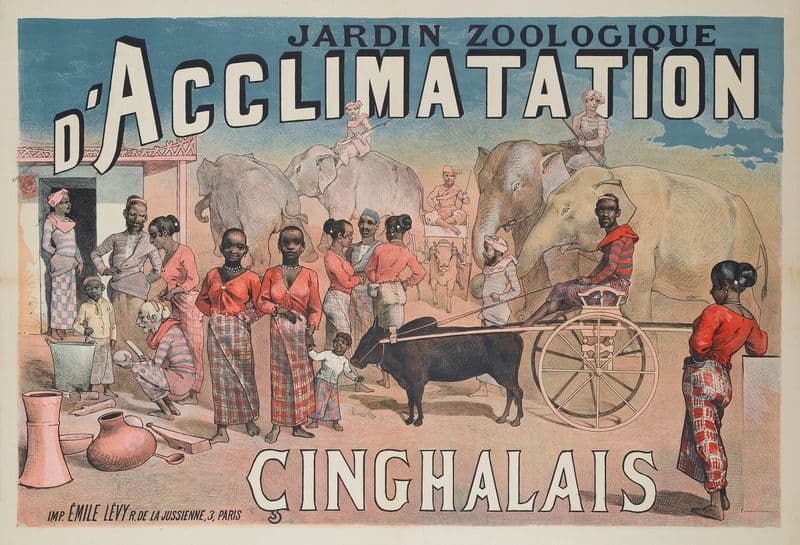 Jardin Zoologique D’acclimatation Cinghalais (1883-1886) as a canvas print
