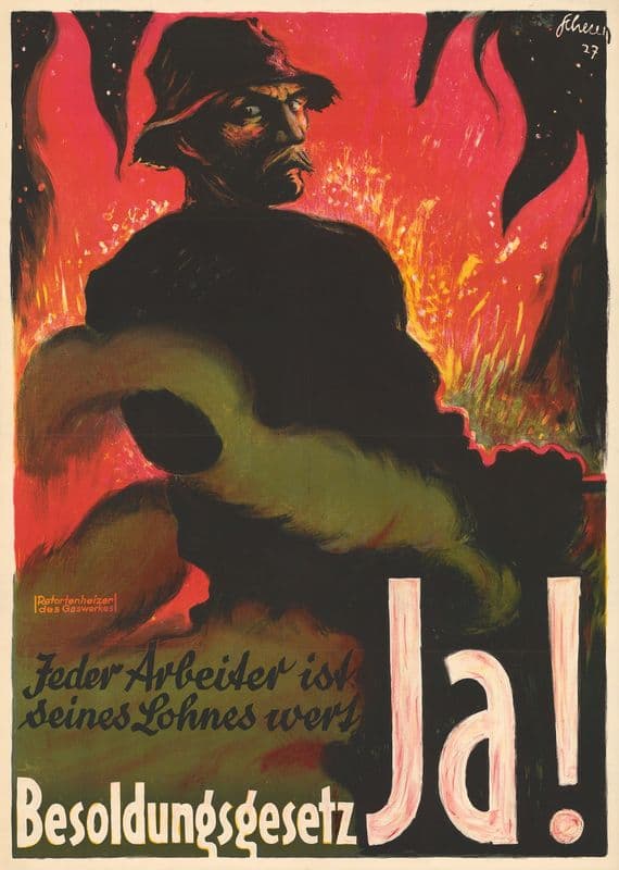 Jeder Arbeiter ist seines Lohnes wert – Besoldungsgesetz Ja! as a canvas print