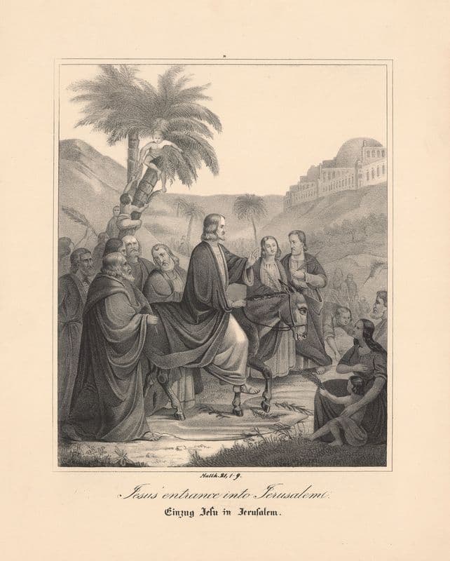 Jesus’ entrance into Jerusalem as a canvas print