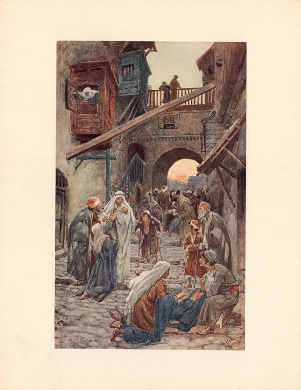 Jesus healing the Sick (20th century) as a canvas print