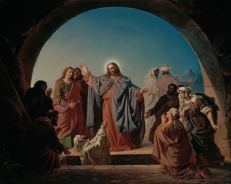 Jesus Wakes Lazarus as a canvas print
