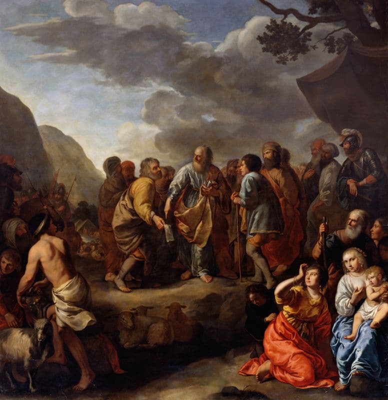 Jethro advising Moses as a canvas print