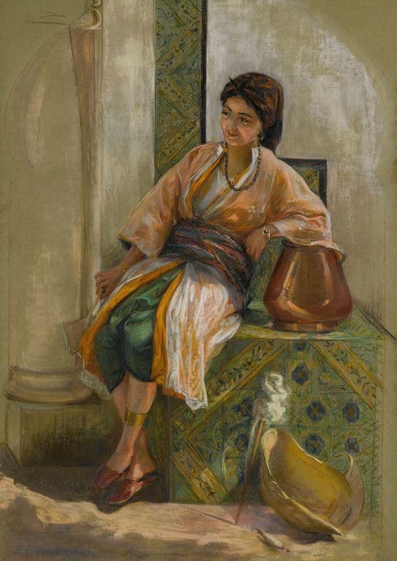 Jeune Fille À L’éventail as a canvas print