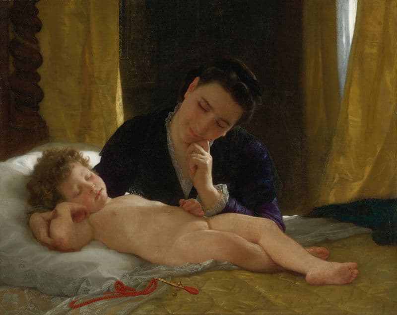 Jeune Mère Contemplant Son Enfant as a canvas print