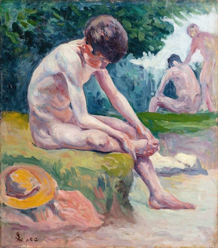 Jeunes baigneurs (circa 1927) as a canvas print