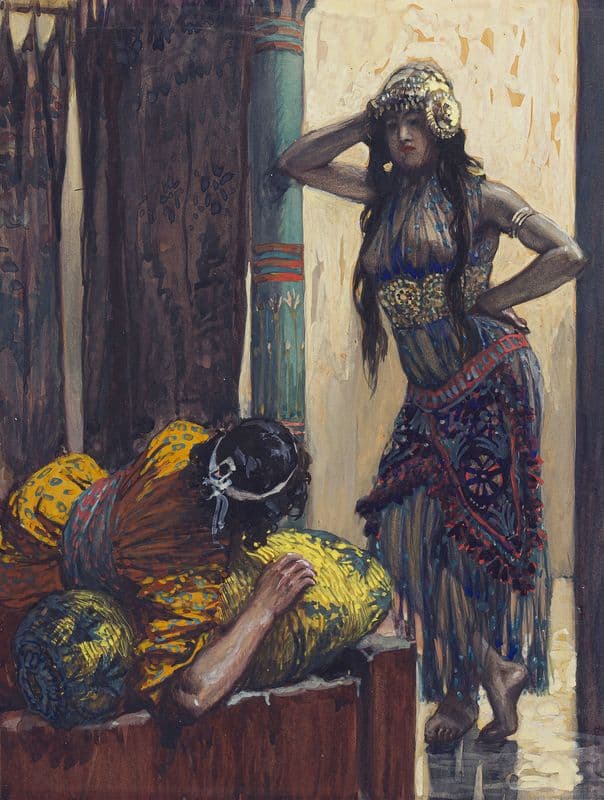 Jezebel Advises Ahab (c. 1896-1902) as a canvas print