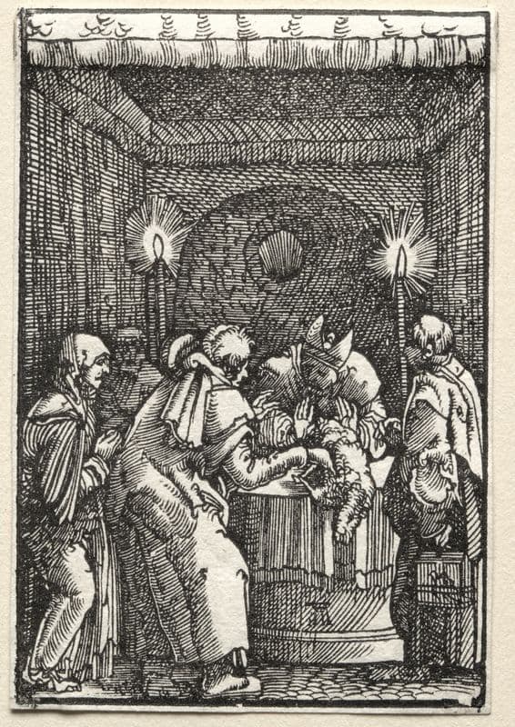 Joachim’s Offering Rejected by the High Priest (c. 1515) as a canvas print