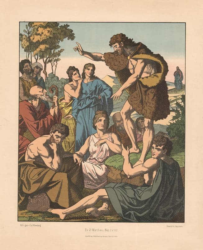 John the Baptist in the desert as a canvas print