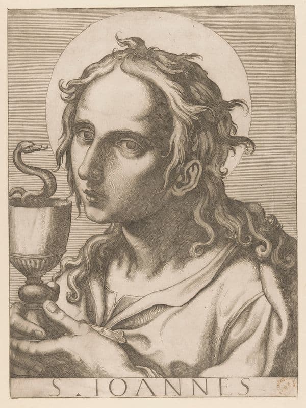 John the Evangelist (1606-1607) as a canvas print
