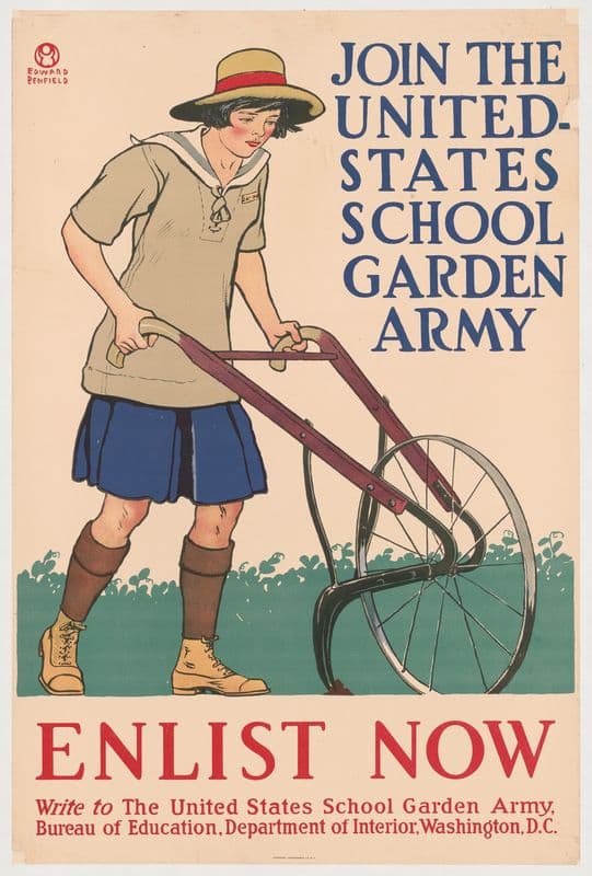 Join the United States school garden army – Enlist now as a canvas print