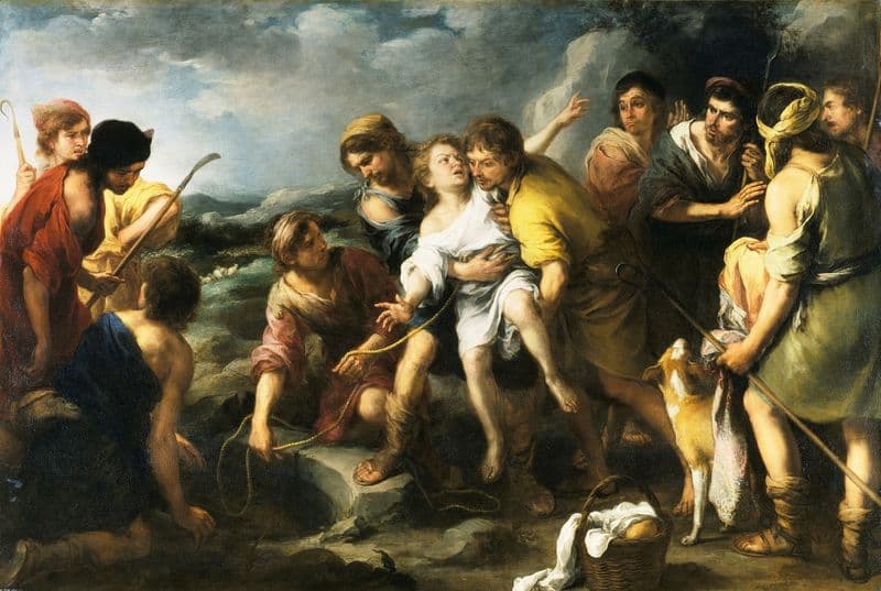 Joseph and his Brethren (c. 1665-1670) as a canvas print