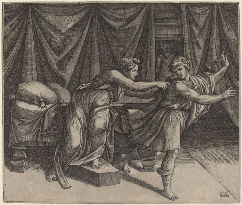 Joseph and Potiphar’s Wife as a canvas print