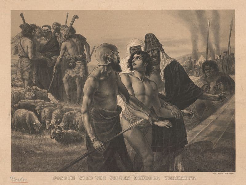 Joseph is sold by his brothers as a canvas print