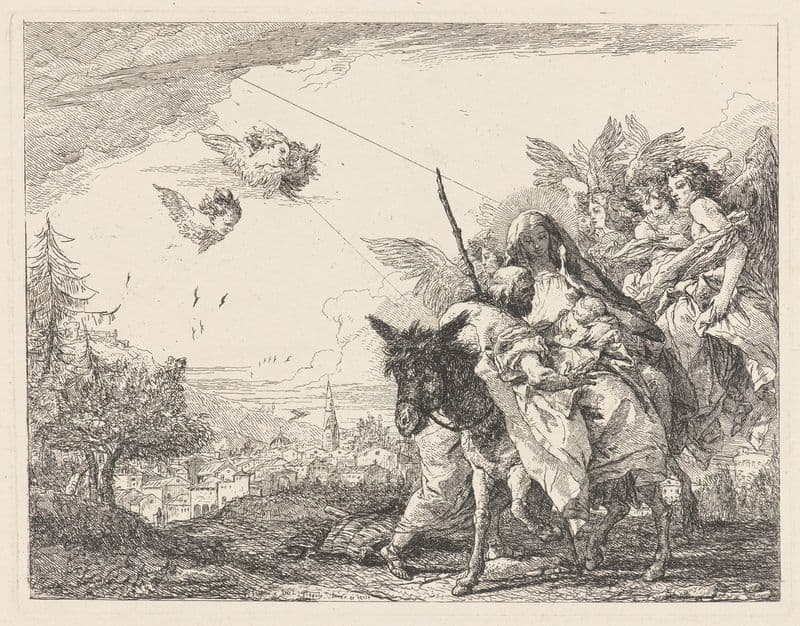 Joseph, Standing, Adores the Child (1750–1753) as a canvas print