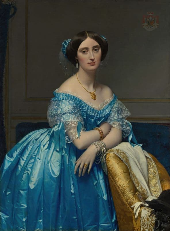 Joséphine-Éléonore-Marie-Pauline de Galard de Brassac de Béarn, Princesse de Broglie (1851–53) as a canvas print