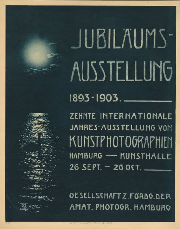 Jubiläums-Ausstellung 1893-1903 Zehnte internationale Jahres-Ausstellung von Kunstphotographien Hamburg Kunsthalle as a canvas print